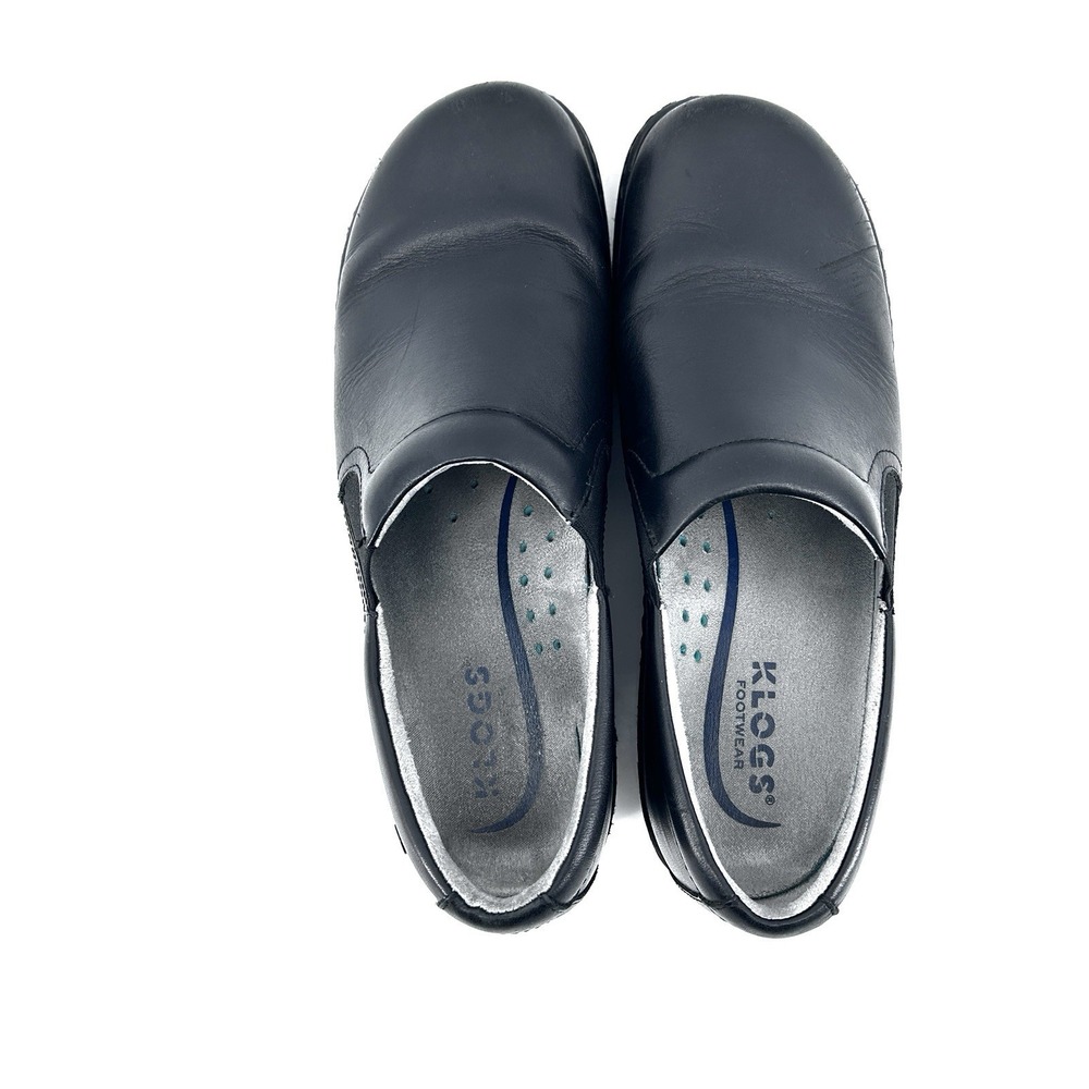 Klogs Naples Nursing Clogs Womens 10 Black Leather Slip Resistant Work Shoes - Picture 8 of 8